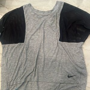 Nike Grey and Black Mesh Shirt Size XSmall